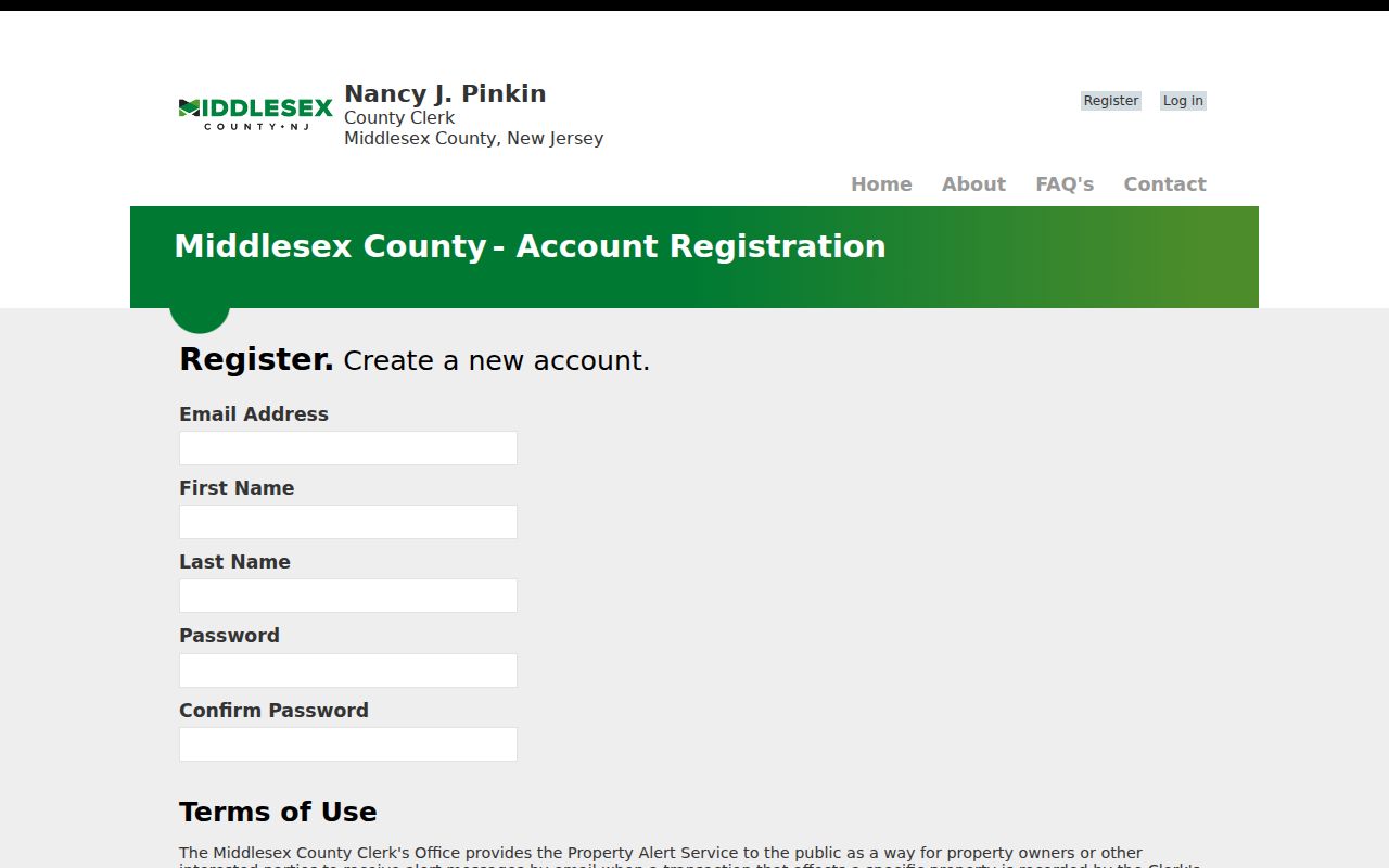 Perth Amboy residents directory Middlesex Property Alert registration