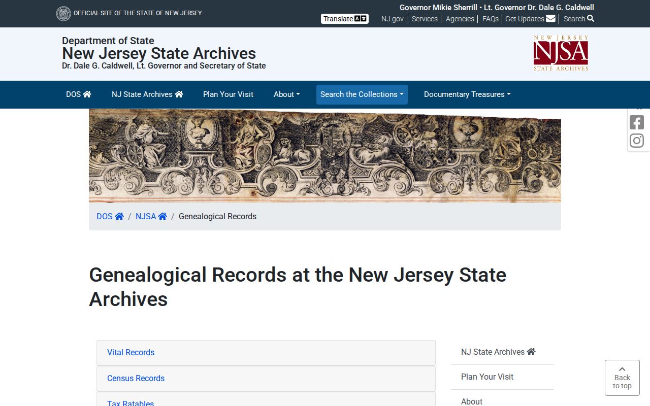 Perth Amboy residents directory New Jersey Archives genealogy collections